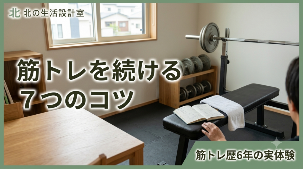 筋トレを6年間継続する習慣化のイメージ