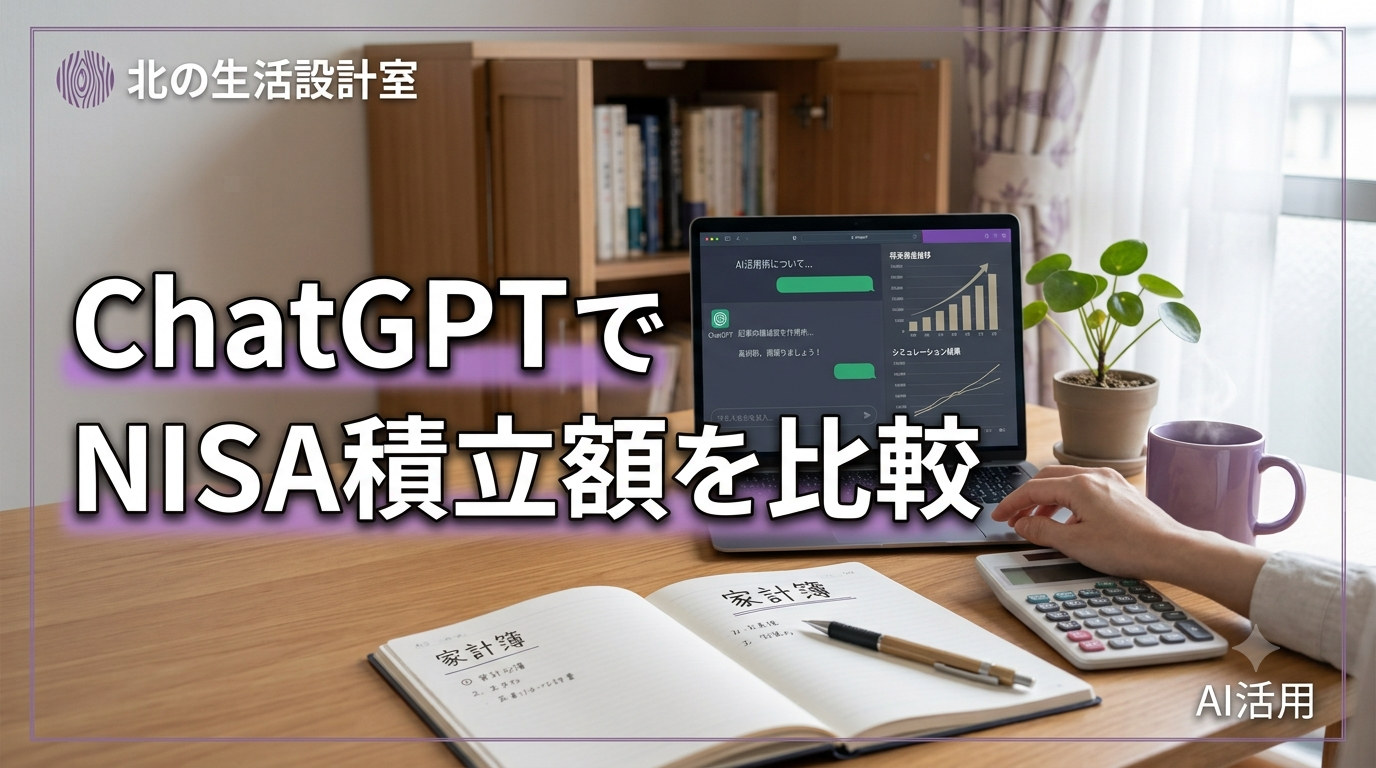 ChatGPTでNISA積立額をシミュレーションするイメージ