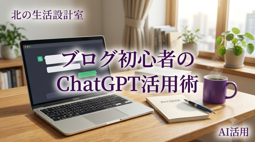 ブログ初心者がChatGPTで記事を書くイメージ