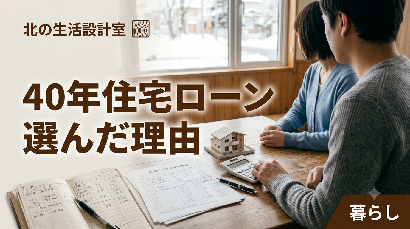 40年住宅ローンと家計の余白を考えるイメージ